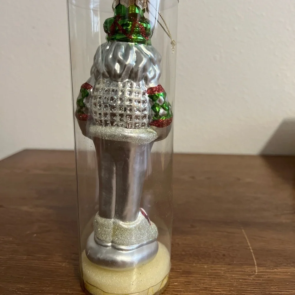Glass by Peschka Golf Santa Ornament – Hand-Painted Glass, New in Box
